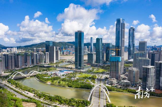 高樓林立的橫琴金融島。 圖源：南方日報